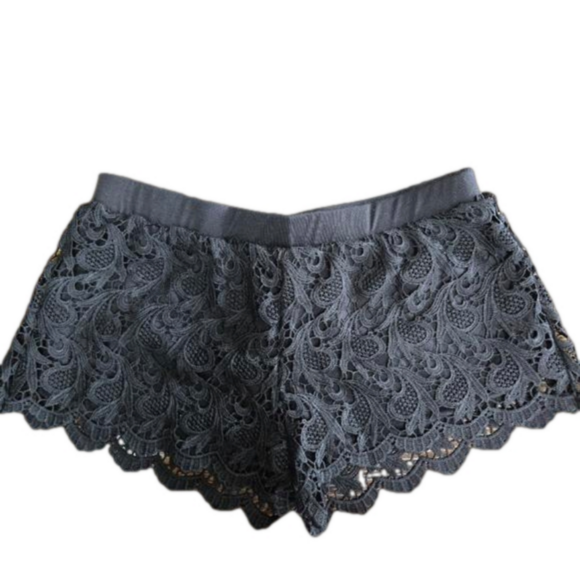 RAGA Anthropologie Black Lace Mini Shorts S/M NWT Boho Festival Beach - Picture 2 of 7